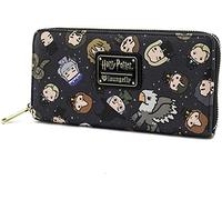 Loungefly Harry Potter Chibi Character Zip-around Wallet - Multicolour, Unisex, Leather, Zipper Closure, 8 Card Slots, Coin Slot, Officially Licensed