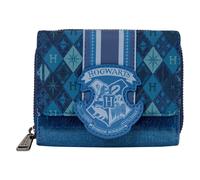Loungefly Harry Potter Hogwarts Denim Tri-fold Wallet Purse - Official BNWT