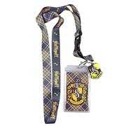 Loungefly Harry Potter Hufflepuff Plaid Lanyard with Charm