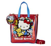 Loungefly Hello Kitty 50th Anniversary Metallic Tote Bag With Coin Bag, Red, One Size