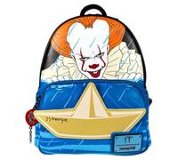 Loungefly IT Pennywise Gutter Scene Cosplay Mini Backpack, Black, Exclusive to vRare, Officially Licensed, Horror, Mini Backpack