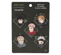 Loungefly - Jujutsu Kaisin Enamel Pin Set - Jujutsu Kaisen Enamel Pins - Amazon Exclusive - Cute Collectable Novelty Brooch - for Backpacks & Bags - Gift Idea - Official Merchandise - Anime Fans