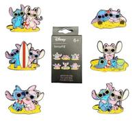 Loungefly Stitch And Angel Beach Scene Blind Box Pin