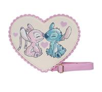 Loungefly Lilo & Stitch Angel Kiss Chocolate Box Heart Crossbody Purse, Multicolor