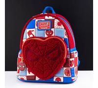 Loungefly Marvel Spider-Man Sherpa Heart Mini Backpack