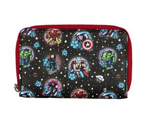 Loungefly Men's Wallet, Multicoloured, 46, Superhero Tattoo Theme
