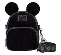 Loungefly Mickey Corduroy Convertible Bag, Black