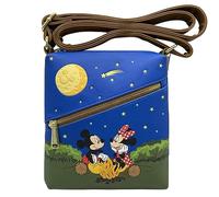 Loungefly Mickey, Minnie, & Friends Camping Scene Crossbody Passport Bag
