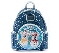 Disney Loungefly Mickey Minnie Snowman Backpack 26 Cm Blue