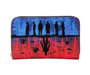 Loungefly Netflix Stranger Things Upside Down Shadows Zip Around Wallet, Black, One Size