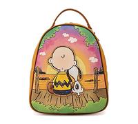 loungefly Peanuts Charlie and Snoopy Sunset Womens Double Strap Shoulder Bag Purse