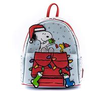 loungefly Peanuts Gift Giving Snoopy and Woodstock Womens Double Strap Shoulder Bag Purse, Multi, One Size (PNBK0013)