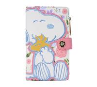 Loungefly Peanuts Snoopy Wallet Flap Snap Clutch Women Woodstock Floral Print Vegan Leather
