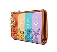 Loungefly Pokemon Eevee Evolutions Flap Wallet with Zipper Charm