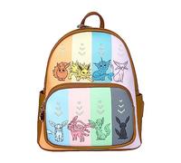 Loungefly Pokemon Eeveelutions Womens Double Strap Shoulder Bag Purse, Brown