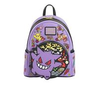 Loungefly Pokemon - Gengar - Embroidered Mini Backpack | Official Video Games Merch - Collectable Vinyl Figurine for Shelf Display - Birthday Gift Idea for Fans and Collectors