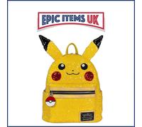 Loungefly Pokemon Sequin Pikachu Mini Backpack World 1-1 Cosplay - NEW IN STOCK