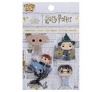 Loungefly POP! 4 Pack PIN SET: HP ANNIVERSARY - Harry Potter - 1/6 Odds for Rare Chase Variant AMBER OF SECRETS - Harry Potter Enamel Pins - Cute Collectable Novelty Brooch - for Backpacks & Bags