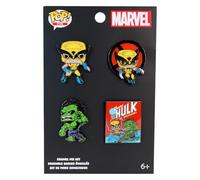 Loungefly Pop! 4PKPN: MARVEL - Wolverine - WOLVERINE 50TH ANNIVERSARY COMIC ACTION - X-Men Enamel Pins - Cute Collectable Novelty Brooch - for Backpacks & Bags - Gift Idea - Official Merchandise