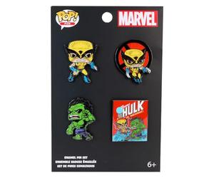 Loungefly Pop! 4PKPN: MARVEL - Wolverine - WOLVERINE 50TH ANNIVERSARY COMIC ACTION - X-Men Enamel Pins - Cute Collectable Novelty Brooch - for Backpacks & Bags - Gift Idea - Official Merchandise