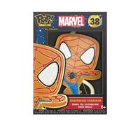 Loungefly POP! Large Enamel Pin MARVEL: GINGERBREAD - Spider-Man - SPIDERMAN Large Enamel Pin - Marvel Comics Enamel Pins - Cute Collectable Novelty Brooch - for Backpacks & Bags