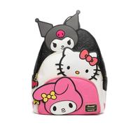 Loungefly Sanrio Kuromi, My Melody, and Hello Kitty Glow In The Dark Triple Pocket Womens Backpack