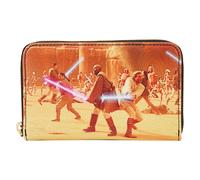 Loungefly Star Wars Episode II Attack of The Clones Scene Zip Around Wallet, Multi, Zip Around Wallet