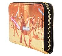 Loungefly Star Wars Episode II Attack of The Clones Scene Zip Around Wallet, Multi, Zip Around Wallet