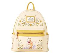 Loungefly Winnie the Pooh Eeyore Mini Backpack Handbag Floral Print Double Strap Shoulder Bag, Yellow, Pooh, Mini Backpack