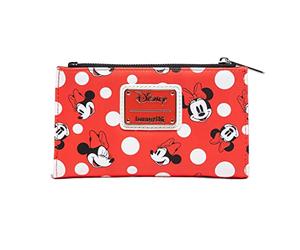 Loungefly Women's Disney Minnie Mouse Polka Dot Red Zip-Around Wallet