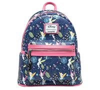 Loungefly Women's Disney Pink Tinkerbell Glow in the Dark Allover Print Backpack, Multi, One Size