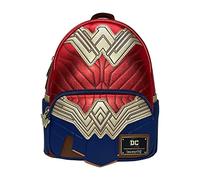 Loungefly Wonder Woman DC Comics Cosplay Womens Double Strap Shoulder Bag Purse, Red, M