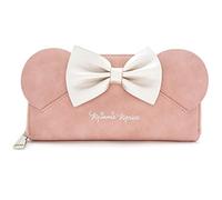 Loungefly x Disney Minnie Ears Bow Zip Around Wallet (Pink, One Size), Pink, Zippered Wallet