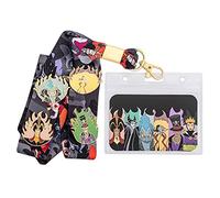 Loungefly x Disney Villains Flames Lanyard with Cardholder and 4 Enamel Pins