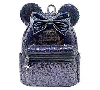 Loungefly X LASR Exclusive Disney Celestial Dreams Black Holographic Sequin Minnie Mini Backpack - Fashion Cosplay Disneybound Cute Backpacks