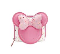Loungefly X LASR Exclusive Disney Minnie Macaron Zip Wallet - Fashion Cosplay Disneybound Fantasia Cute Wallets, Pink, Small 6", Flap Wallet