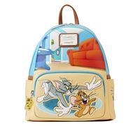 Loungefly! Leather: Tom and Jerry Mini Backpack - Gift Idea - Official Merchandise - Mini Backpack for Kids & Adults, Multi, One Size, Cartoon Tom and Jerry Mini Backpack