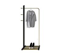 Lounka Heavy Duty Display Stand,Freestanding Clothing Hanging Rod with Storage Shelf and 3 Hooks,Single-Rail Drying Rack for Sitting Room,Bedroom,Entryway,170cm(Size:170 * 60 * 30CM)
