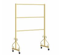 Lounka Retail Store Garment Rack Clothing Hanger,Underwear Panty Rack Shorts Display Bra Stand,Clothes Organizer w/3- Tier Shelves,for Bedroom/Boutique,5 Sizes (Color : Gold,Size : 120x40x1130CM)