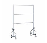 Lounka Retail Store Garment Rack Clothing Hanger,Underwear Panty Rack Shorts Display Bra Stand,Clothes Organizer w/3- Tier Shelves,for Bedroom/Boutique,5 Sizes (Color : Silver,Size : 120x40x1130CM)