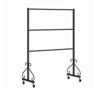 Lounka Retail Store Garment Rack Clothing Hanger,Underwear Panty Rack Shorts Display Bra Stand,Clothes Organizer w/3- Tier Shelves,for Bedroom/Boutique,5 Sizes (Color : Black,Size : 60x40x130CM)