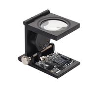 Loupe Magnifier,10X Folding Portable Small Magnifier with Light,Small Magnifying Glass | for Jewelry Hobby Craft Modeling Painting Soldering Electronics Reading Book Mapping