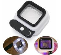 loupe magnifier scale with light 20x 15x 10x, handheld portable Folding magnifying glasses with 4 led and 4 uv lights, jewellers loupe for hobbies, coins, Inspection, Stamps, Currency, Map, Gems