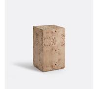 Loupita Elm Burl Veneer Side Table Elm Burl