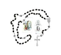 Lourdes Apparitions Rosary Beads & Lourdes Holy Water, Wood, No Gemstone