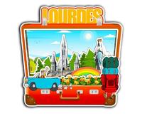Lourdes Occitanie France Magnet Fridge Magnet Wooden 3D Landmarks Travel Collectible Souvenirs Decoration Handmade -3939