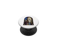 Lourdes Virgin Mary Apparition Cathedral Mosaic Artwork PopSockets Adhesive PopGrip