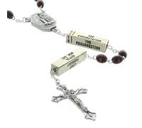 Lourdes Water Rosary - Wooden Grain 20 Mysteries of the Rosary - Lourdes Water Rosary - Wooden Christian Worship, Wood