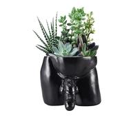 Lourich Body Vases for Decor - Planter Pot, Male Body Plant Pots - Vase Funny Planter Gift for Succulents and Cacti (Black, Small)