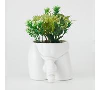 Lourich Body Vases for Decor Planter, Resin Planter Decor Funny Planter Pot, Male Body Plant Pots - Vase Funny Planter Gift Unique Planter for Succulents and Cacti (White)